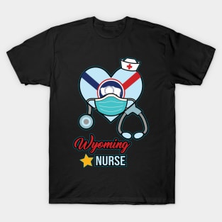 Wyoming Nurse - Love RN LPN CNA State Nursing Gift T-Shirt